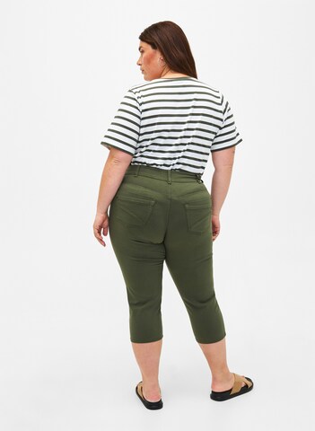 Slimfit Pantaloni 'GRETHA' de la Zizzi pe verde