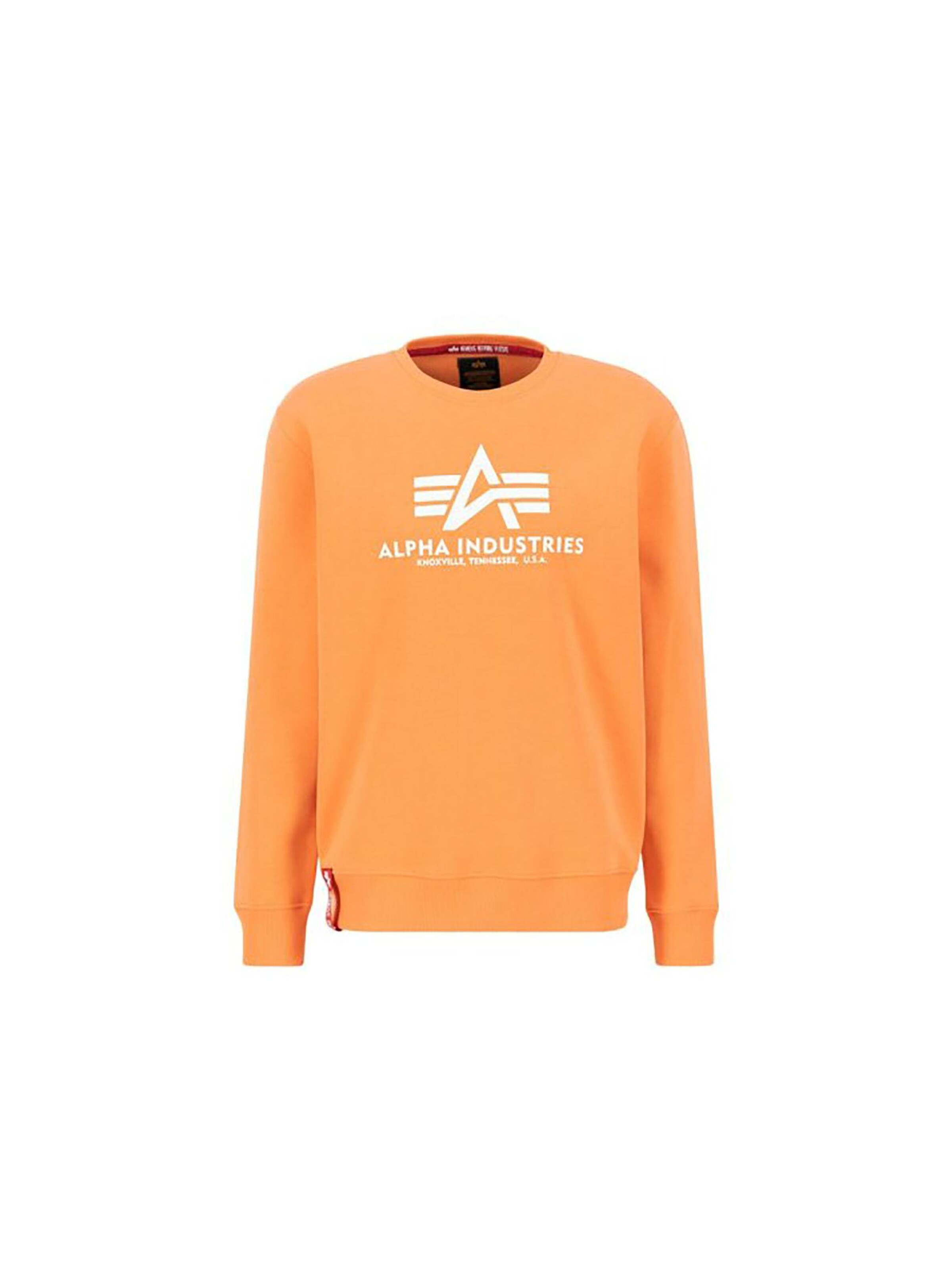 ALPHA INDUSTRIES Sweatshirt 'Basic' in Orange: front