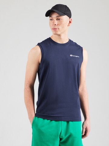 Champion Authentic Athletic Apparel Tričko – modrá: přední strana