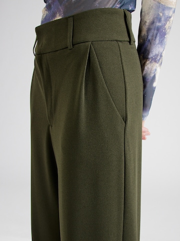 JDY Wide leg Pleat-Front Pants 'JDYGEGGO' in Green