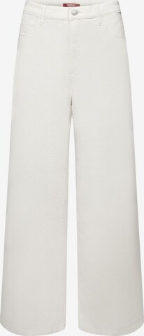 ESPRIT Wide leg Broek in Wit: voorkant