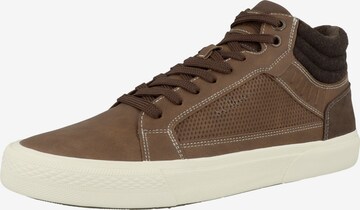 s.Oliver High-Top Sneakers in Brown: front