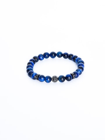 Addicted2 Armbånd 'Creativity bracciale lavorato a mano in argento 925 con occhio di tigre blue acquamarina e zirconi' i blå: forside