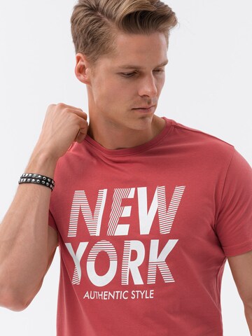 Ombre T-Shirt 'S1734' in Rot