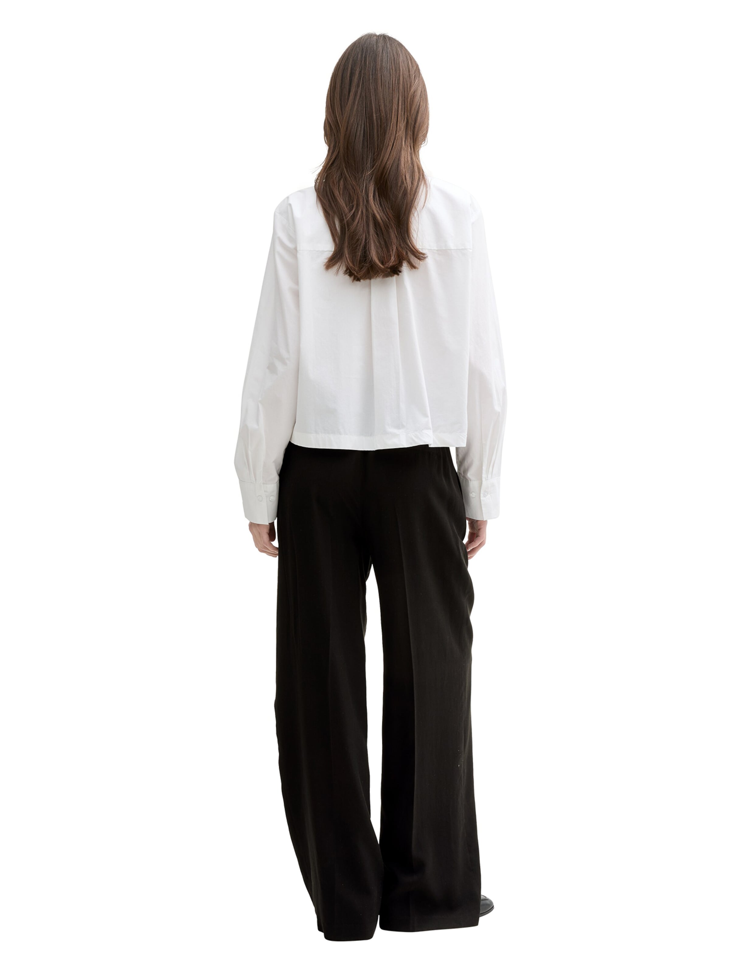 TOM TAILOR DENIM - Pierna ancha Pantalón plisado en negro