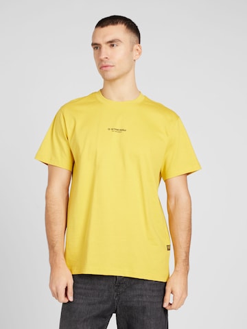 G-Star RAW Μπλουζάκι σε κίτρινο: μπροστά
