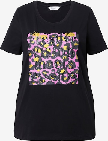T-shirt MIAMODA en noir : devant