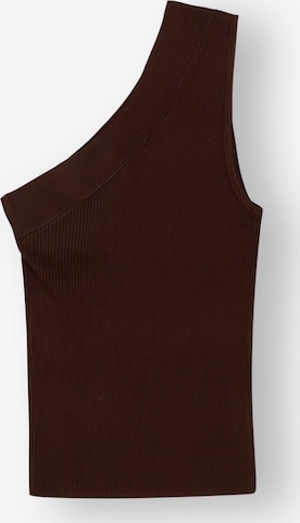NORR Knitted Top 'Sherry' in Brown: front
