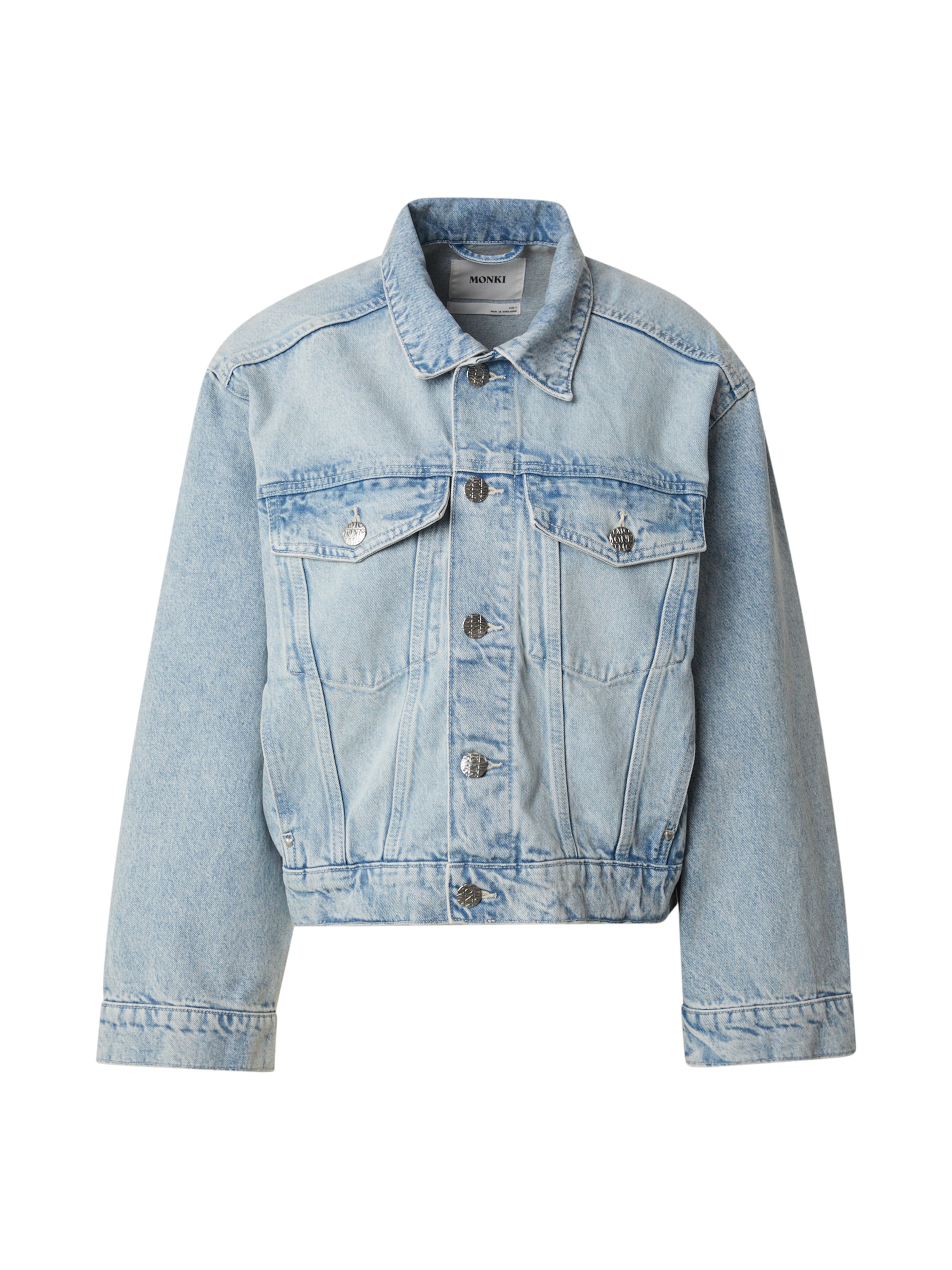 Monki Kurtka przejściowa w kolorze niebieski: przód