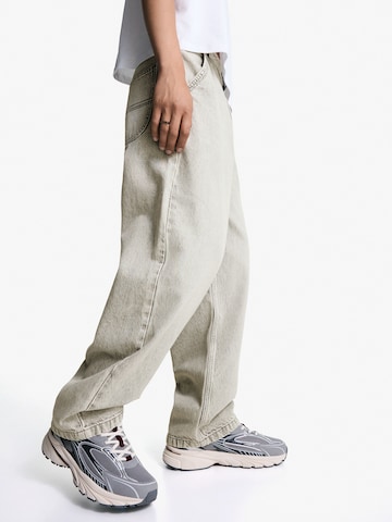Bershka Baggy Farmer - szürke: elől