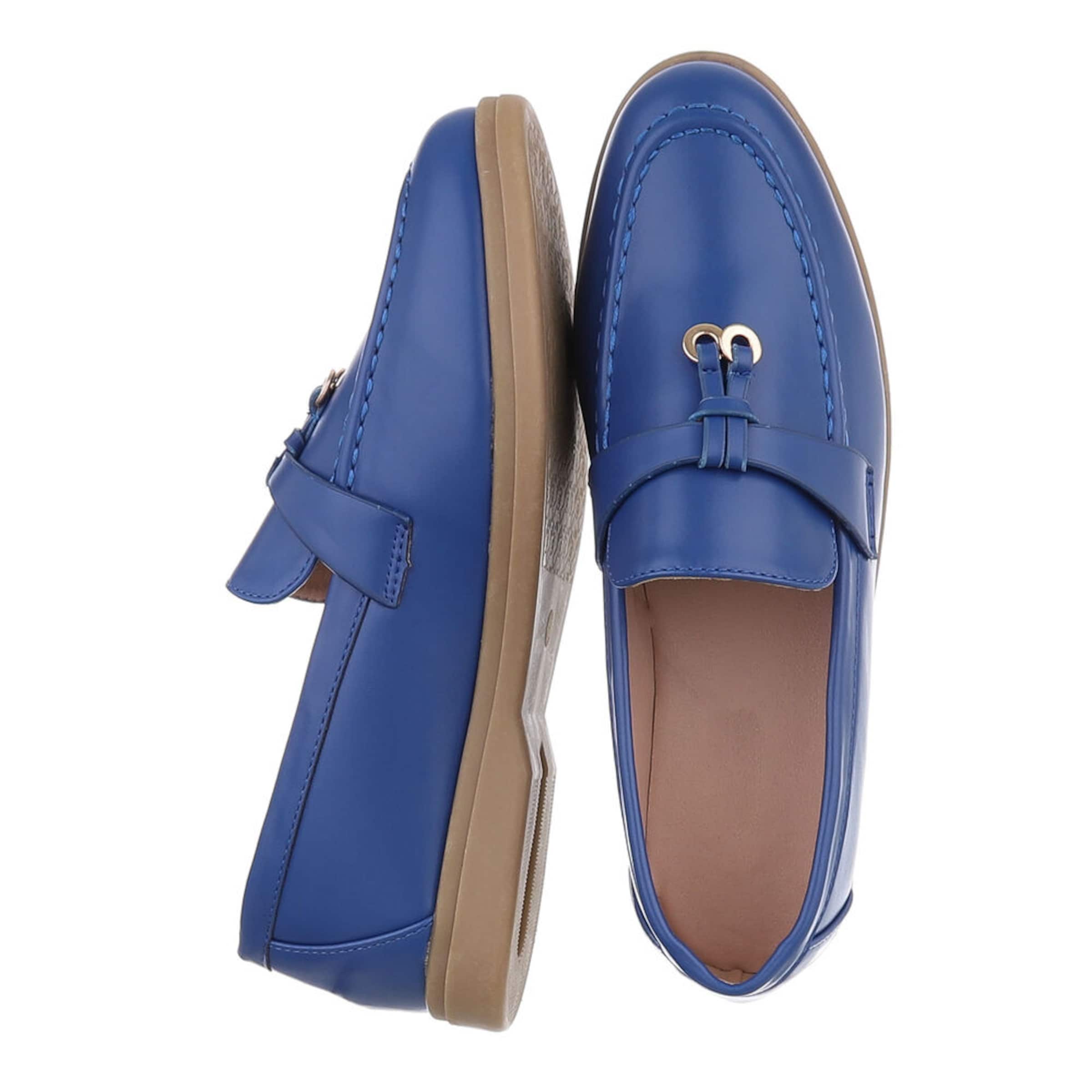 Ital-Design Classic Flats in Blue