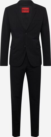 HUGO Slim fit Suit in Black: front