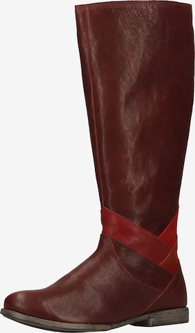 THINK! Boots in Red: front