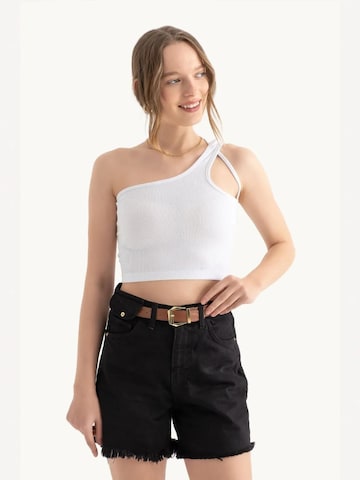 Hiccup Top in Wit
