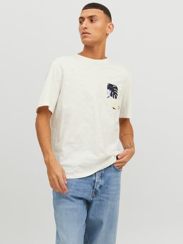 T-Shirt 'Tulum' JACK & JONES en blanc : devant