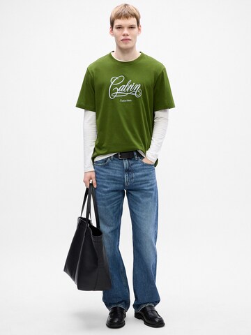 Calvin Klein Jeans Тениска '20s' в зелено
