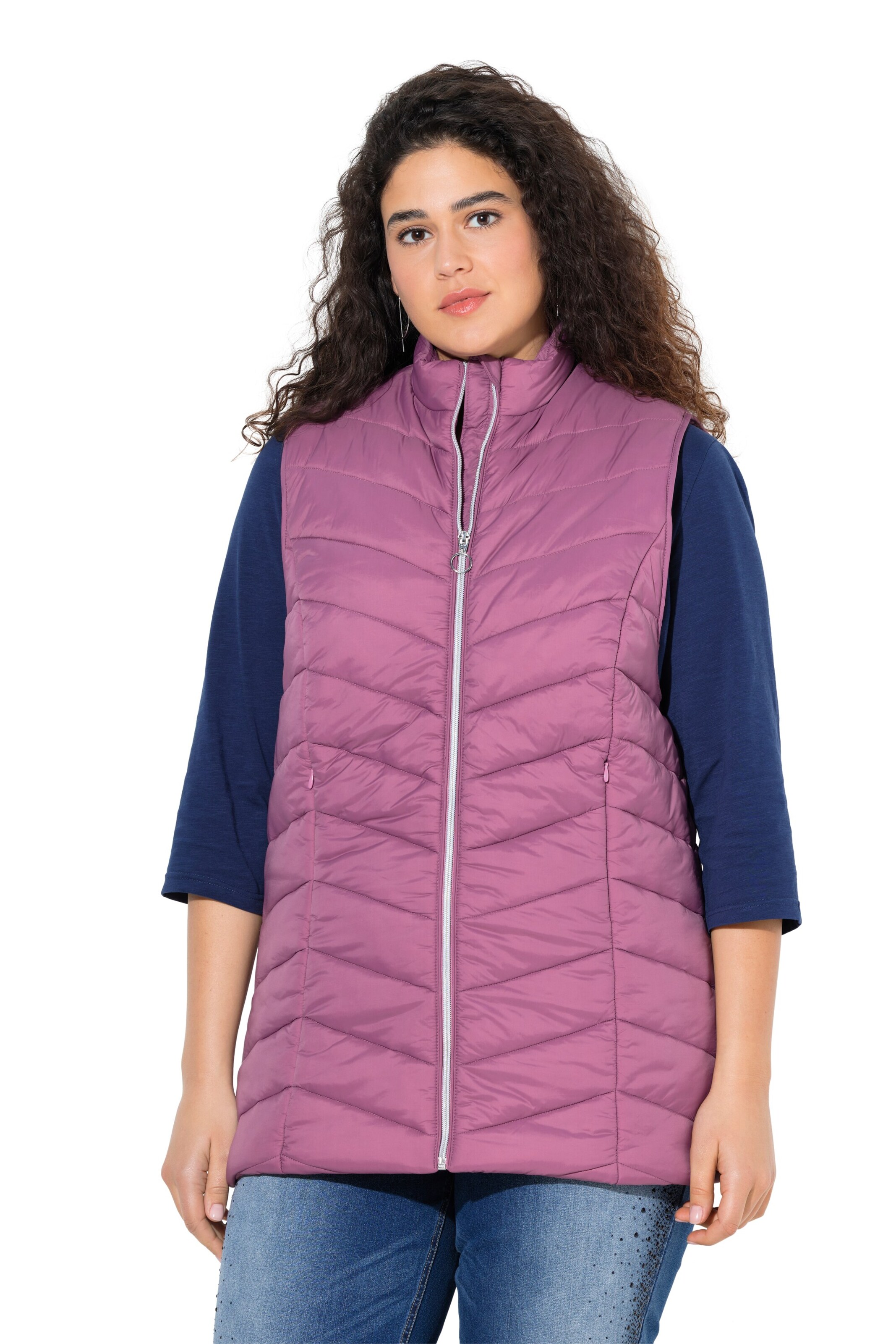 Ulla Popken Vest in Pink: front