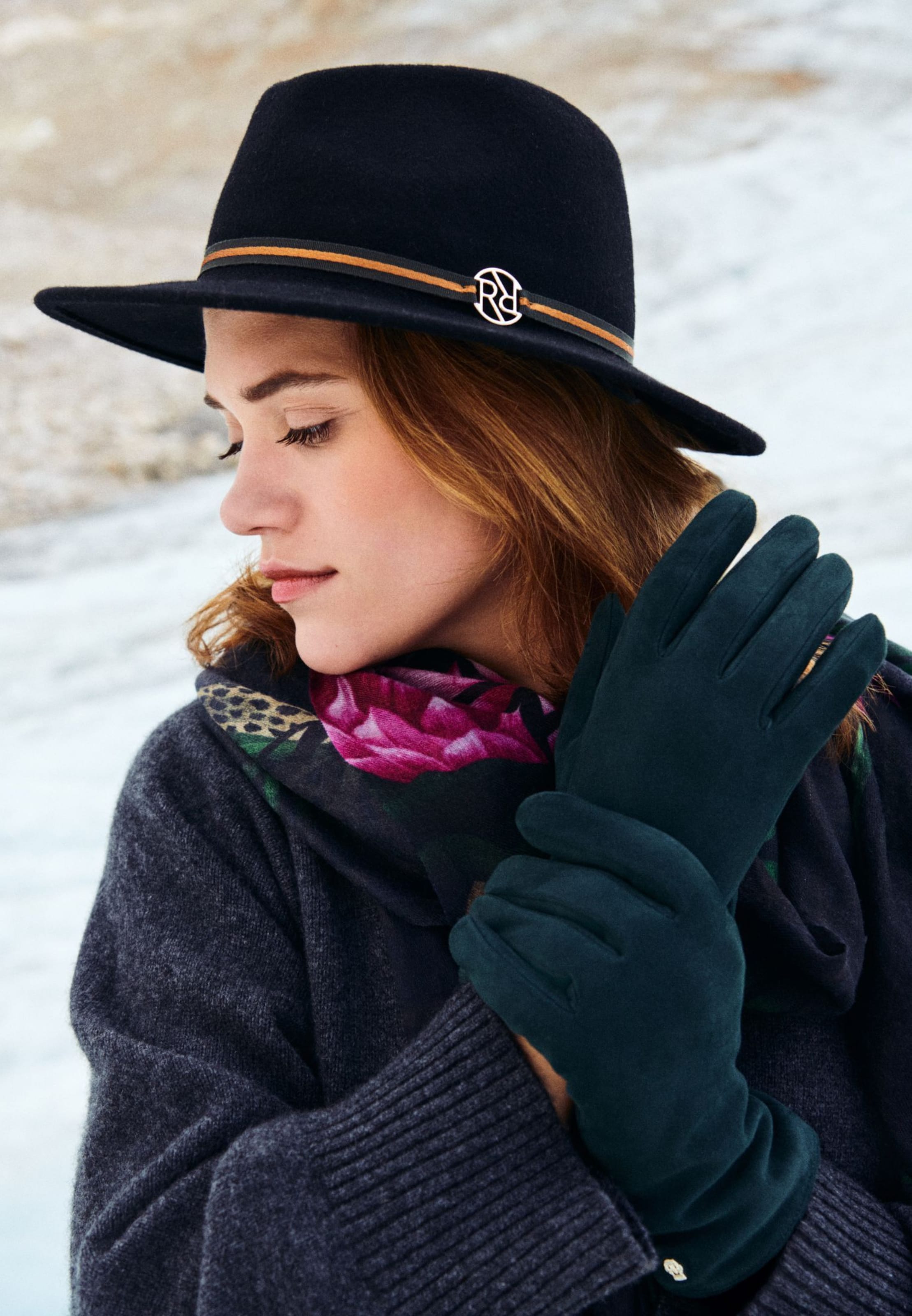 Mezzoguanti 'KIEW' di Roeckl in verde: frontale