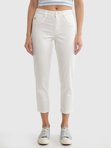 BIG STAR Slim fit Chino Pants ' LUCIA ' in White: front