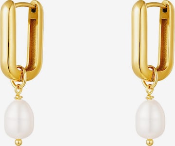 Boucles d'oreilles 'ZARAH' Cala Rose en or : devant