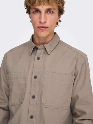 Comfort fit Camicia 'ONSAlp' di Only & Sons in beige