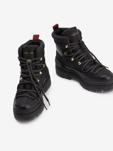 TOMMY HILFIGER Lace-Up Ankle Boots in Black