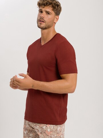 T-Shirt Hanro en marron : devant