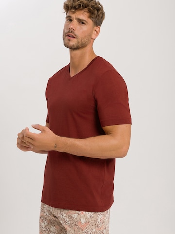 T-Shirt Hanro en marron : devant