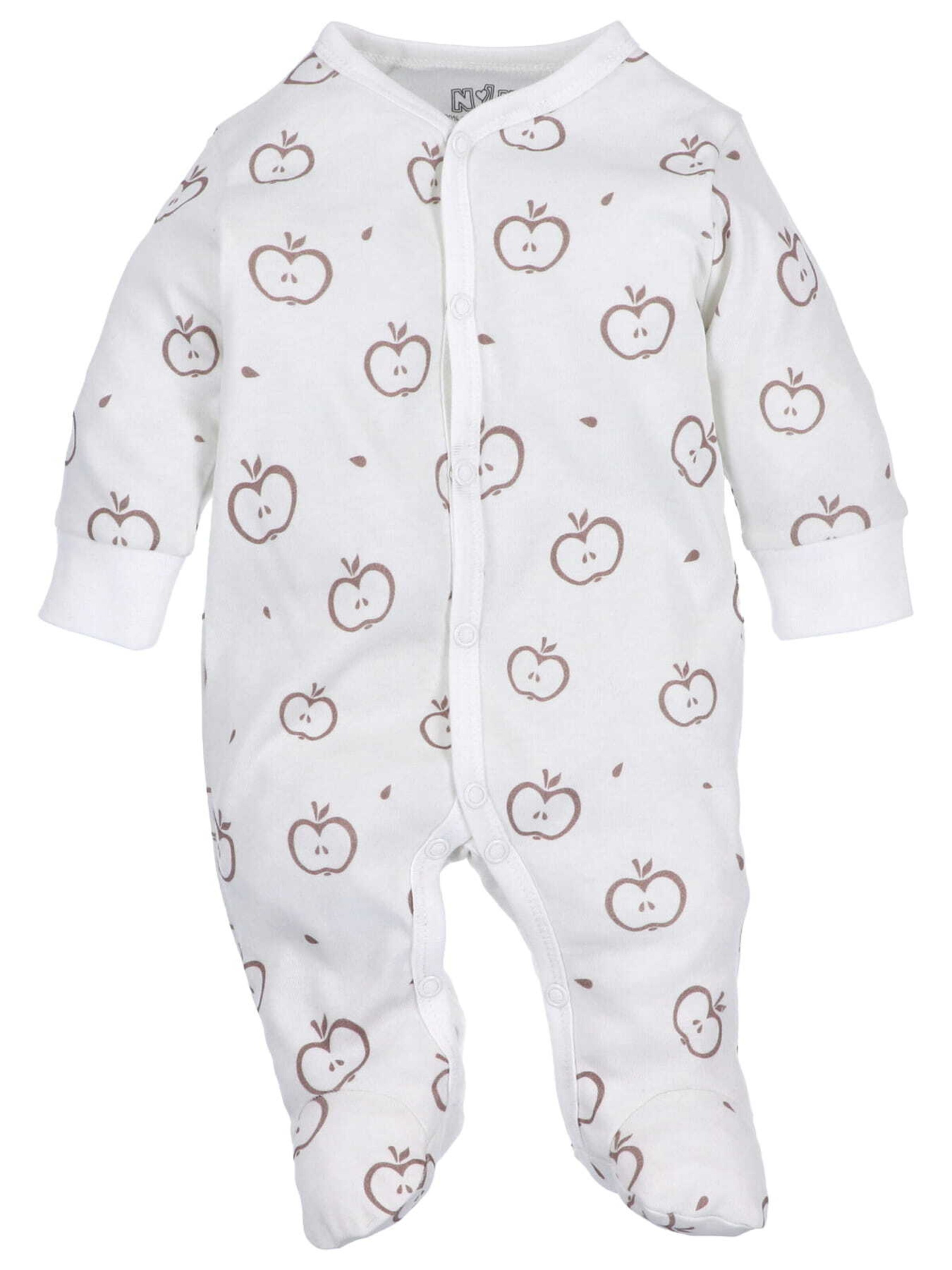 Barboteuse / body 'Sweets Apples' NINI en blanc : devant