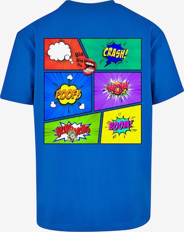 Merchcode T-Shirt 'Book Comic' in Blau