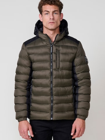 KOROSHI Winterjas in Bruin: voorkant