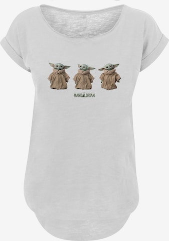 T-shirt 'Star Wars The Mandalorian The Child Poses' F4NT4STIC en blanc : devant