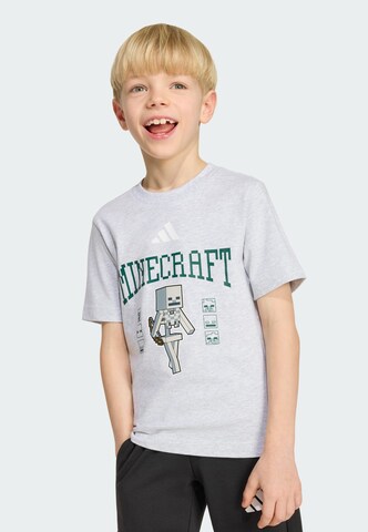 T-Shirt fonctionnel 'Minecraft' ADIDAS SPORTSWEAR en gris : devant