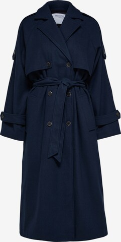 SELECTED FEMME Between-Seasons Coat in Blue: front