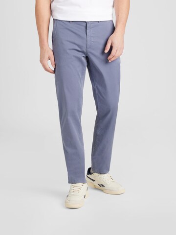 BOSS Regular Chino Pants in Blue: front