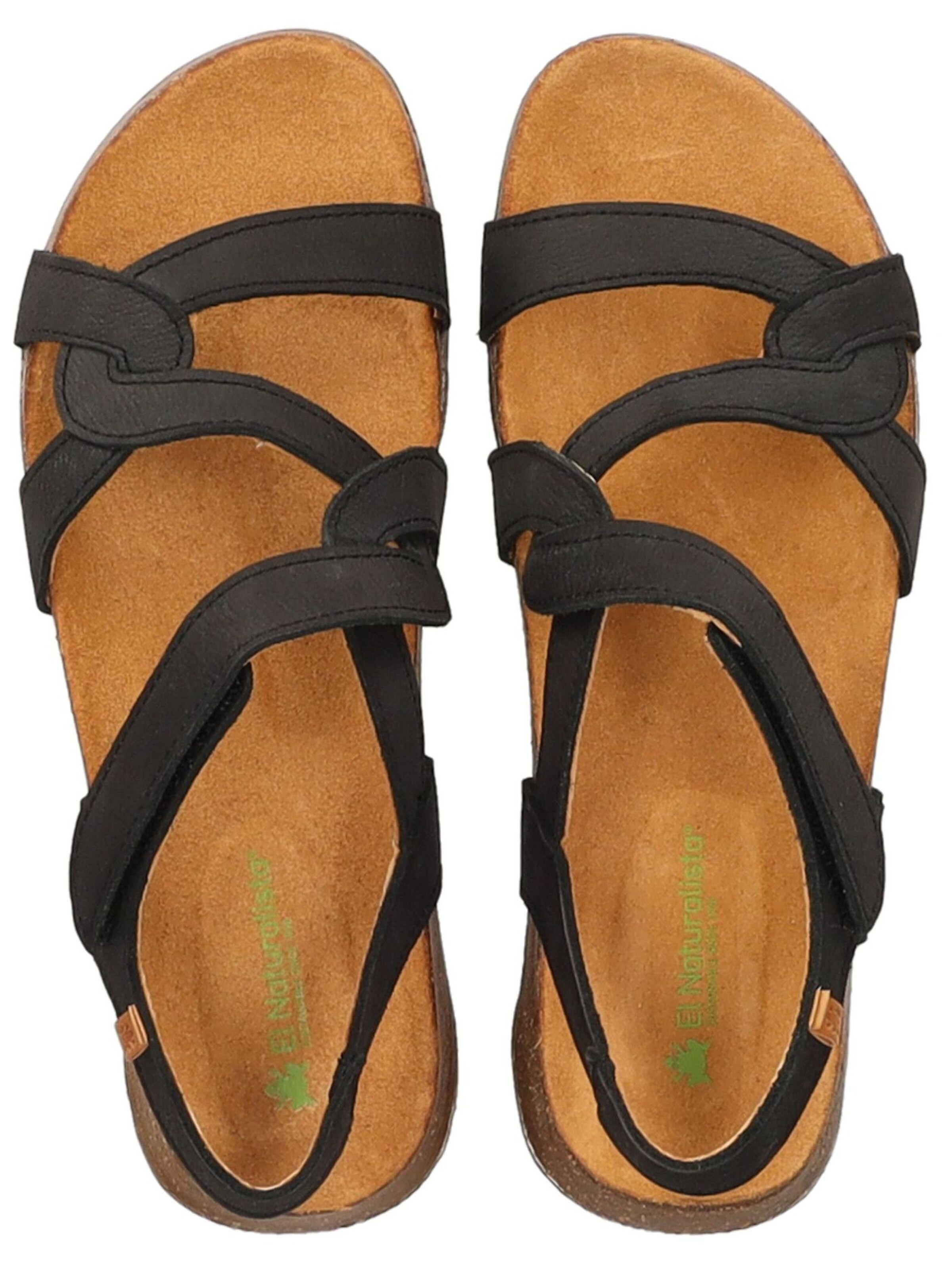 EL NATURALISTA Strap sandal in Black