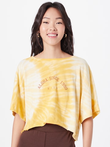 T-shirt 'ALOHA' ROXY en jaune : devant