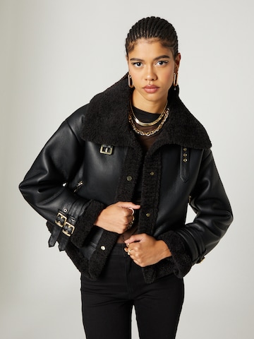 Hoermanseder x About You Between-Season Jacket 'Ina' in Black: front