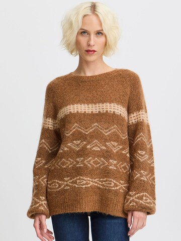 Pullover 'Mimi' di PULZ Jeans in marrone: frontale