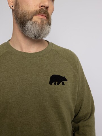 FORSBERG Sweatshirt 'mit Frottee Logo' in Grün