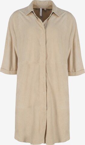 JAGGER & EVANS Shirt Dress in Beige: front