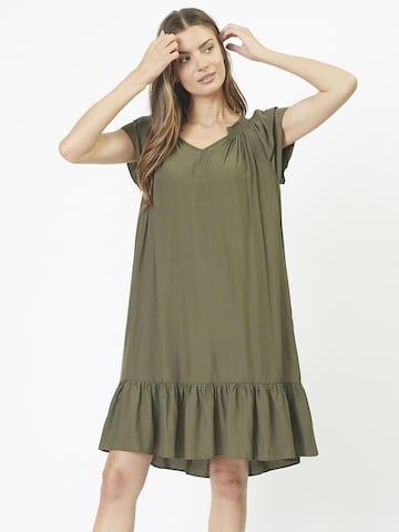 Robe 'Sunrise' co'couture en vert : devant