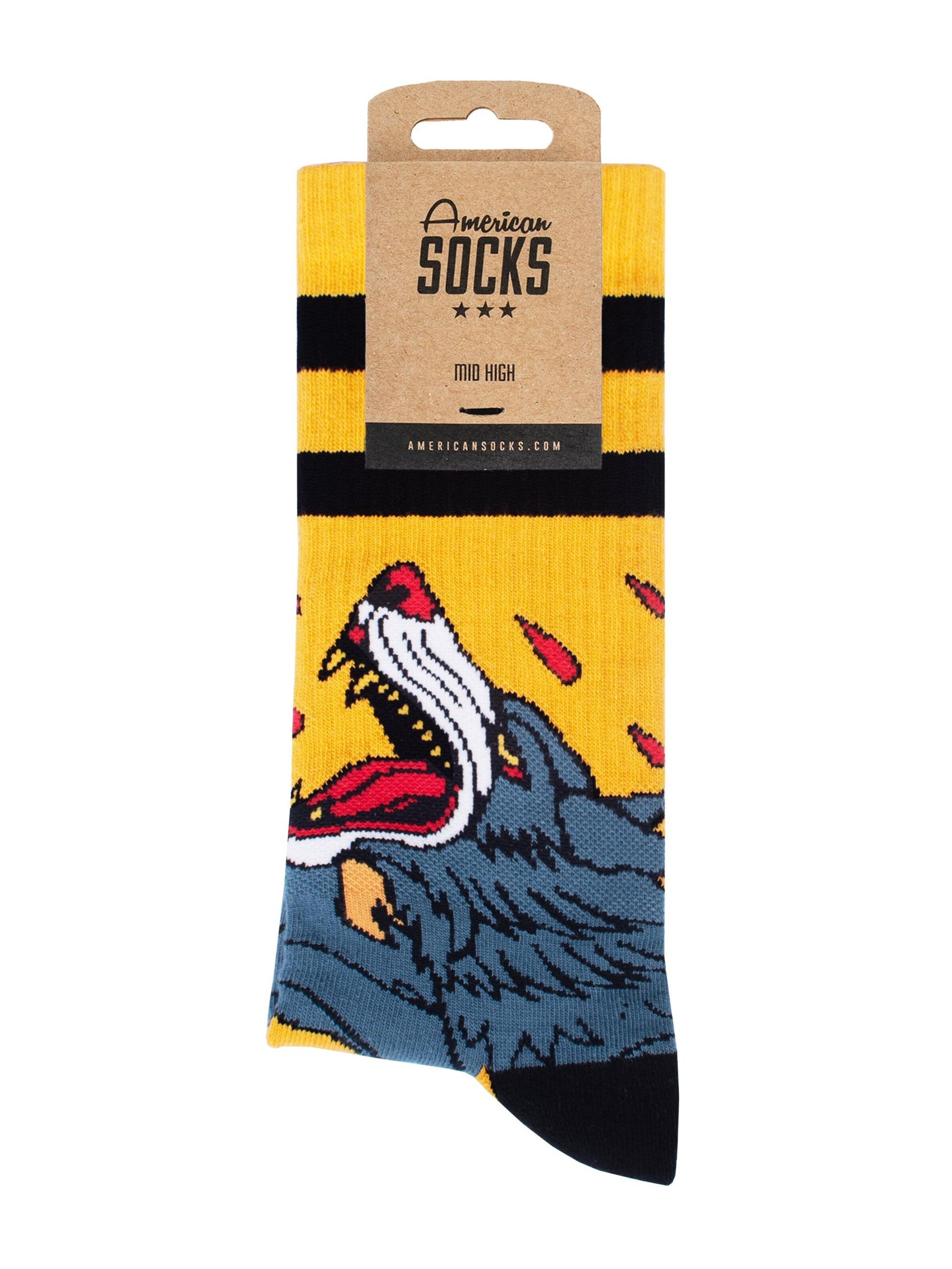 Calzino 'Wolfpack - Mid High' di American Socks in giallo