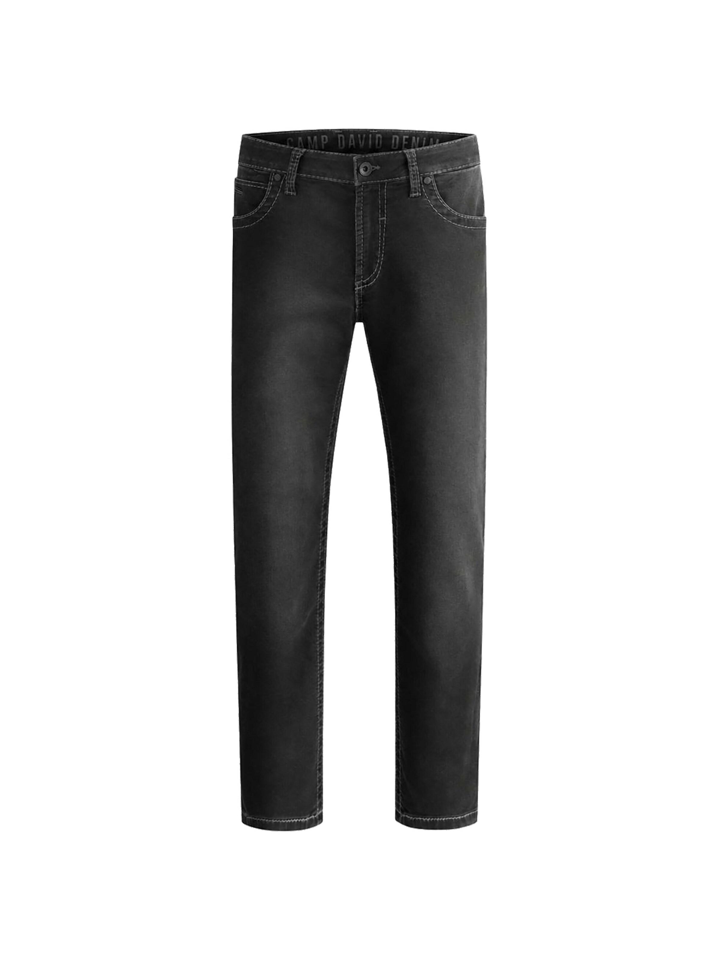 CAMP DAVID Regular Jeans in Black: front