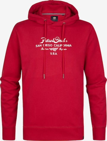 Petrol Industries Sweatshirt in Rood: voorkant