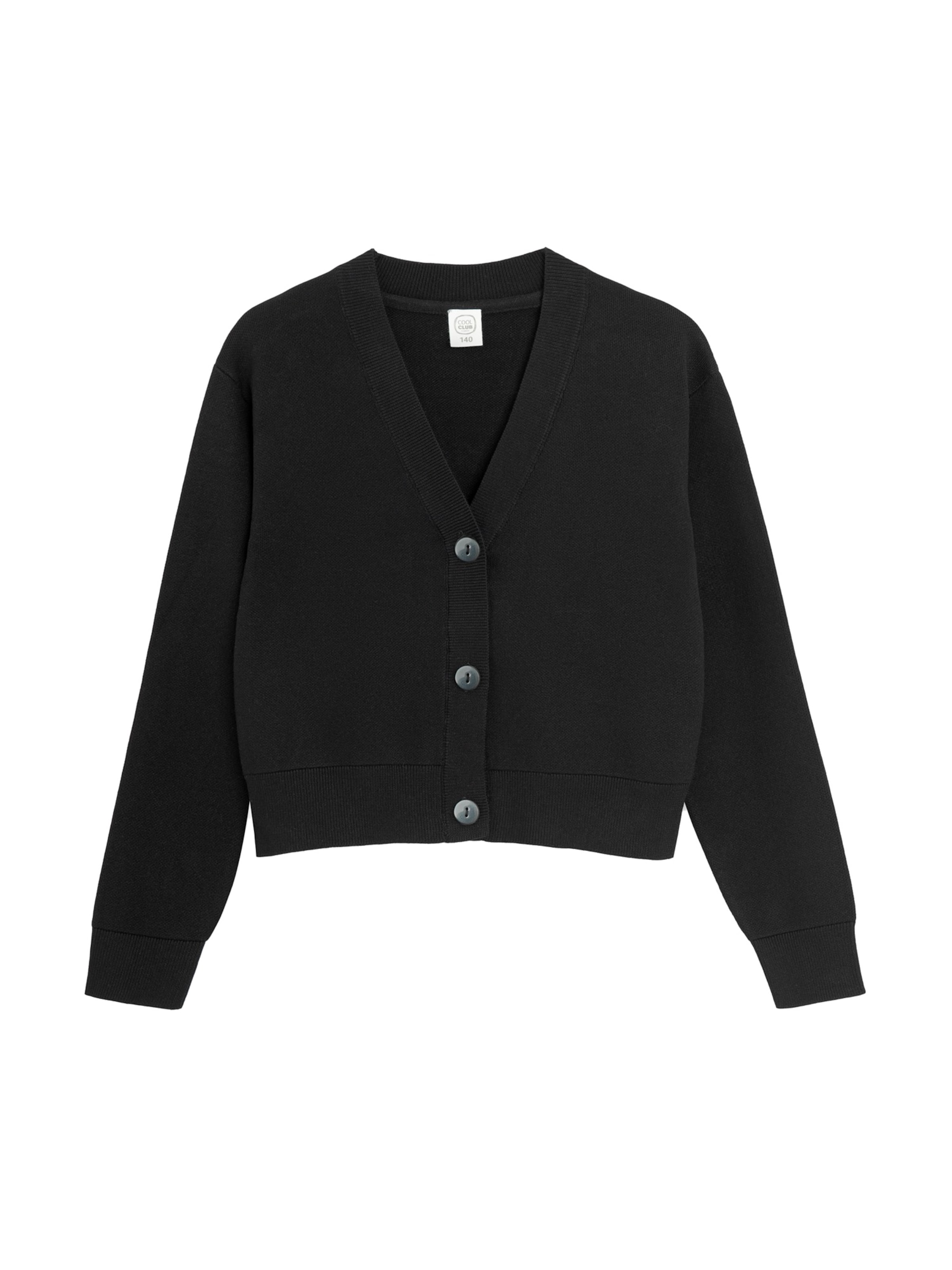 Cool Club Neuletakki värissä musta: etupuoli