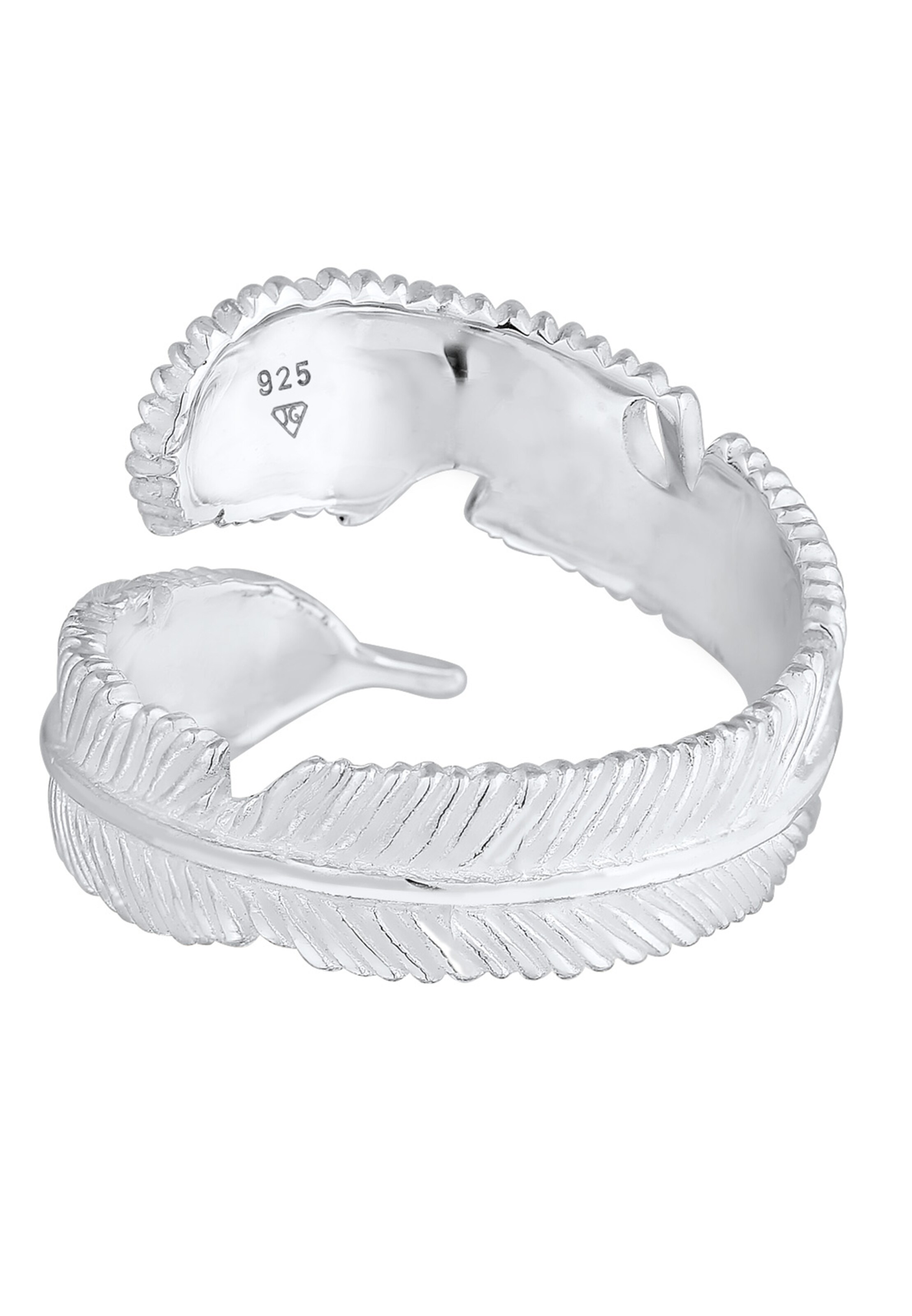 ELLI Δαχτυλίδι 'Feder' σε ασημί