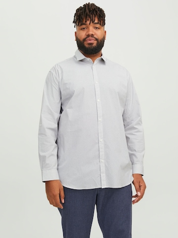 Jack & Jones Plus Comfort Fit Forretningsskjorte i hvid: forside