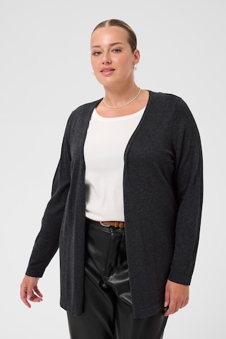 KAFFE CURVE Knit Cardigan in Grey: front