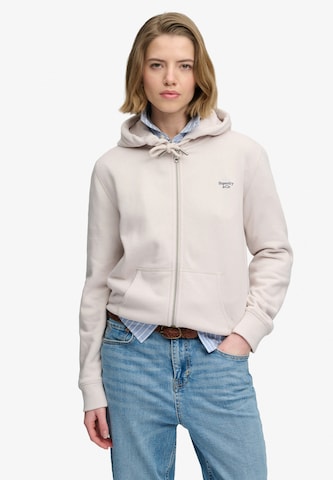 Superdry & Co Ζακέτα φούτερ σε γκρι: μπροστά